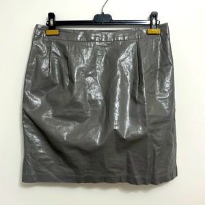Hoss Intropia glossed linen skirt with belt